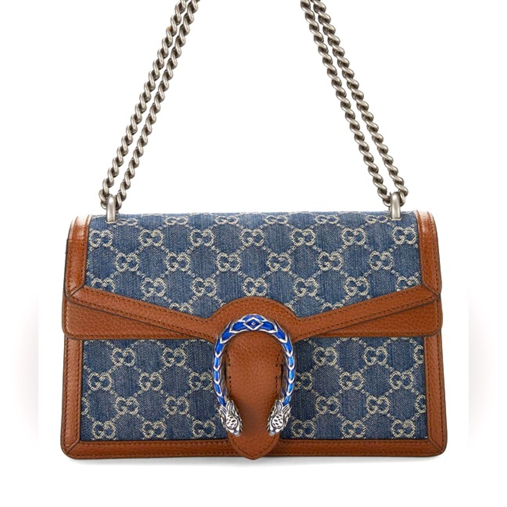 GUCCI BLUE DENIM DIONYSUS SHOULDER BAG MEDIUM